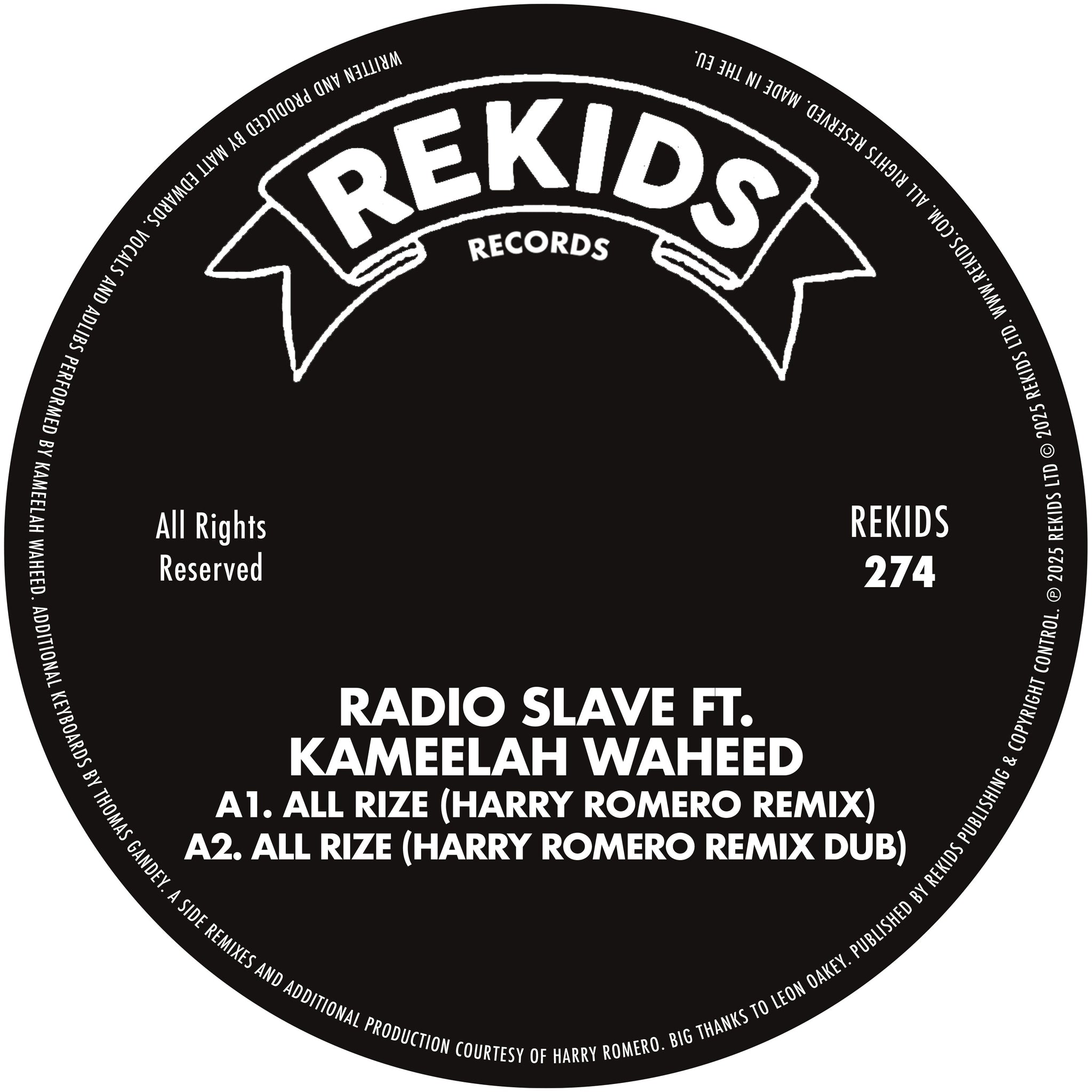 Radio Slave ft. Kameelah Waheed - All Rize (Remixes)