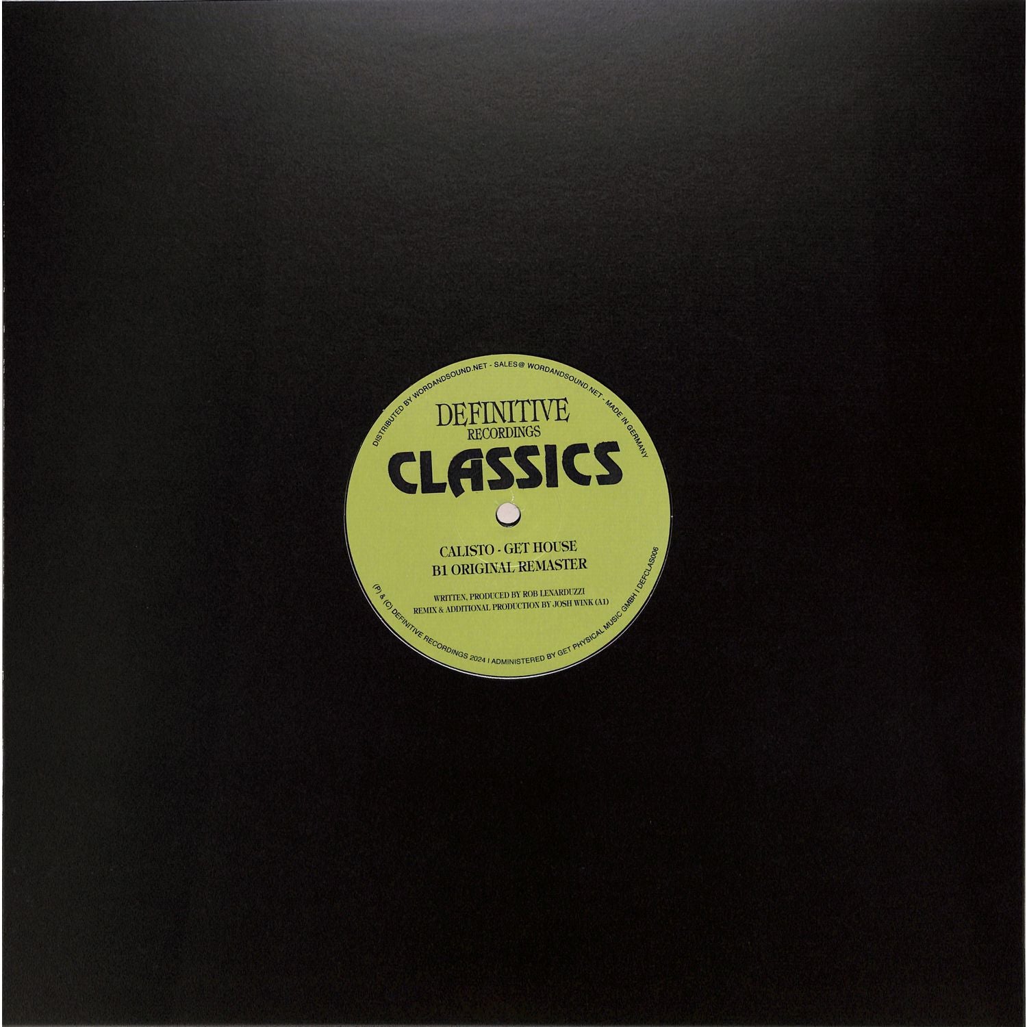 Calisto - Get House (Josh Wink Interpretation)